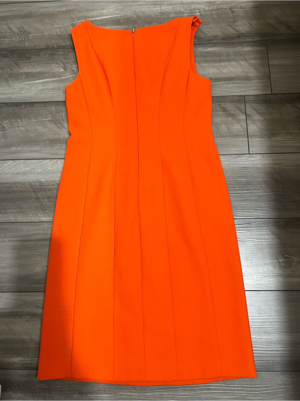 Tory Burch Bright Orange Midi Sheath Dress